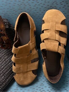 Zara Tan Leather Men's Sandals